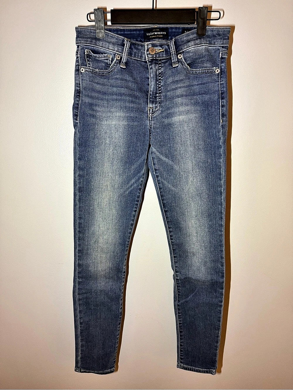 Lucky Brand Ava Skinny Jeans Blue Waist 2